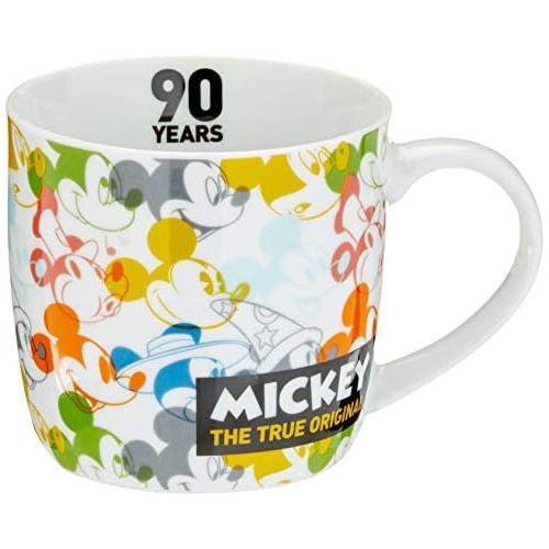 디즈니 Disney Mickey Mouse Disney Mickey 90 Years Transparent Mug, Porcelain Cup, Coffee Cup, Porcelain, Multicoloured