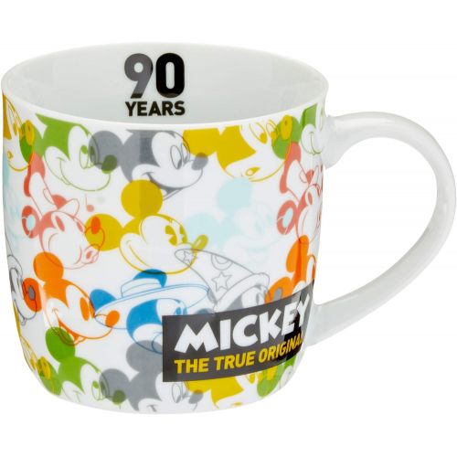 디즈니 Disney Mickey Mouse Disney Mickey 90 Years Transparent Mug, Porcelain Cup, Coffee Cup, Porcelain, Multicoloured