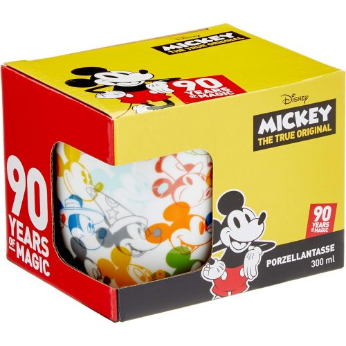 디즈니 Disney Mickey Mouse Disney Mickey 90 Years Transparent Mug, Porcelain Cup, Coffee Cup, Porcelain, Multicoloured