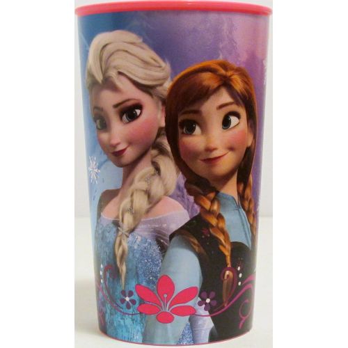 디즈니 Disney Frozen Anna & Elsa Plastic Cup 16oz Set of 4