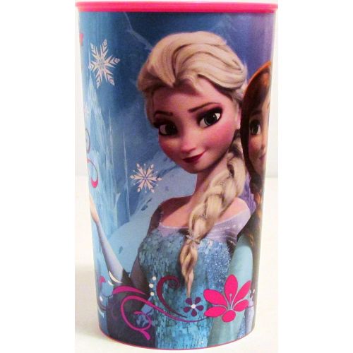 디즈니 Disney Frozen Anna & Elsa Plastic Cup 16oz Set of 4
