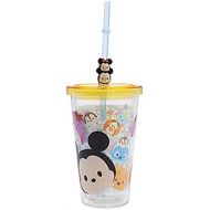 Disney Store Tsum Tsum Acrylic Tumbler Straw Cup Minnie Mickey Pooh Eeyore