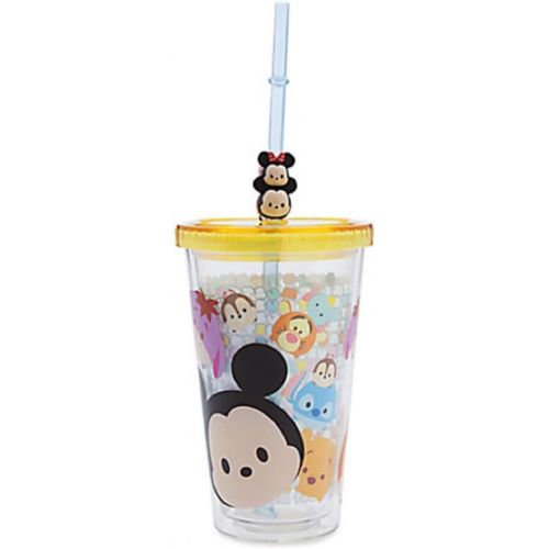 디즈니 Disney Store Tsum Tsum Acrylic Tumbler Straw Cup Minnie Mickey Pooh Eeyore