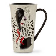 Disney Store Cruella De Vil 101 Dalmatians Coffee Mug Cup White Red Black 2014
