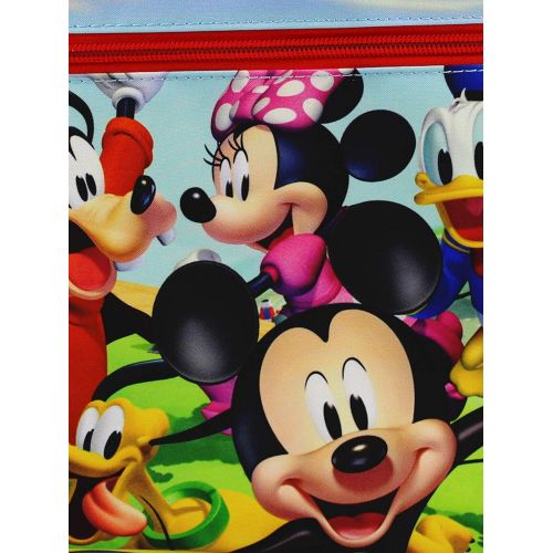 디즈니 Disney Mickey Mouse Boys Girls Toddler Soft Insulated School Lunch Box (One Size, Red/Blue)