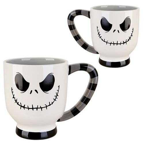 디즈니 Disney Parks Exclusive Jack Skellington Striped Grinning Face Ceramic Mug