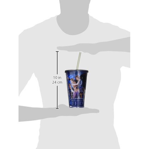 디즈니 Disney SW65087 Star Wars Return of The Jedi Plastic Cold Cup with Lid and Straw, 16-Ounces, Multicolor