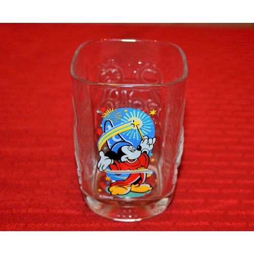 디즈니 Mcdonalds Disney World Square Drinking Glass, 2000 Celebration, Mickey As the Sorcerer