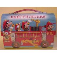 Hallmark School Days 2000 Walt Disney Character Fire Fighers Dommed Lunch Box with Coa and Limited Edition Number