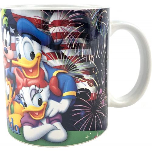 디즈니 Disney Mickey and Gang Fireworks Ceramic 14oz Jumbo Mug - Multicolored