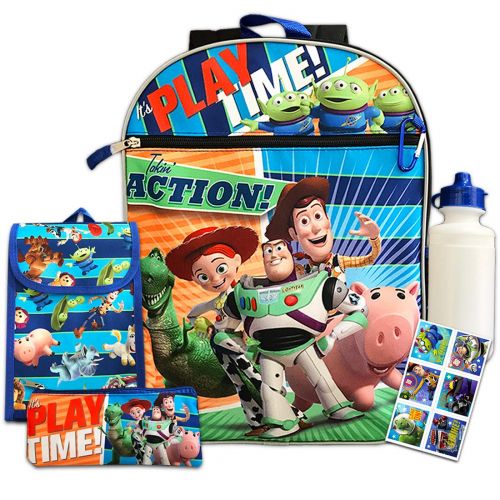 디즈니 Disney Toy Story Backpack Set - Bundle Includes 16 Backpack, Lunch Bag, Stickers, and More (Toy Story School Supplies)