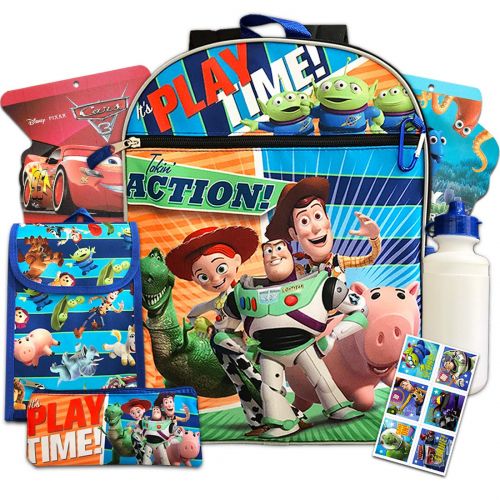 디즈니 Disney Toy Story Backpack Set - Bundle Includes 16 Backpack, Lunch Bag, Stickers, and More (Toy Story School Supplies)