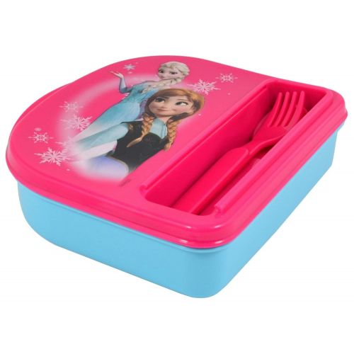 디즈니 Disney Frozen Food Storage Container w/Fork & Spoon By Zak!