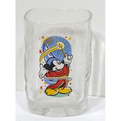 디즈니 Walt Disney World Commerative 2000 Mickey Mouse Wizard Epcot Center Square Glass