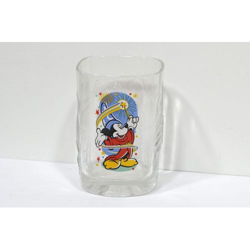 디즈니 Walt Disney World Commerative 2000 Mickey Mouse Wizard Epcot Center Square Glass