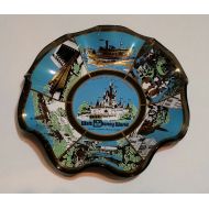 Vintage Walt Disney World Magic Kingdom Souvenir Glass Candy Dish Bowl