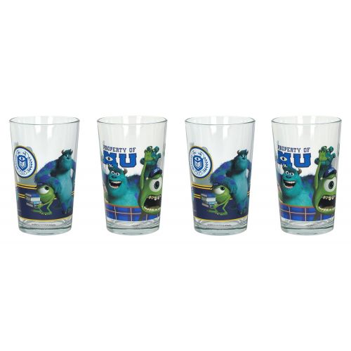 디즈니 Disney RSquared Monsters University Juice Glass (Set of 4), Multicolor