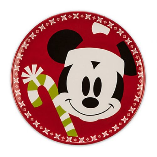 디즈니 Disney Store Christmas Dessert Plates Mickey Minnie Mouse Donald Duck Melamine 2015