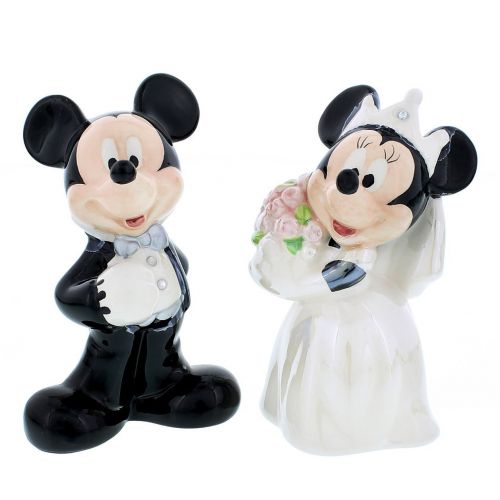 디즈니 Disney Theme Parks Mickey Minnie Mouse Wedding Salt Pepper 2 Pc. Set