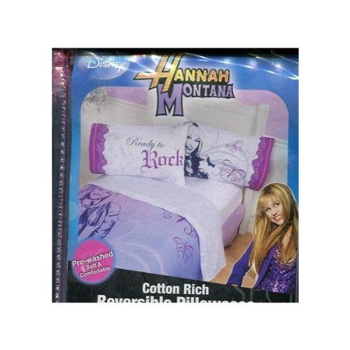 디즈니 Disney Hannah Montana Hannah Jams Standard Size Reversible Pillowcase