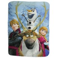 Disney Movie Frozen Fleece Throw Blanket - Anna, Olfa the Snowman and Kristoff Fleece Throw Blanket 46x60