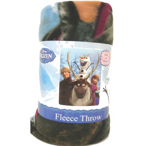 디즈니 Disney Movie Frozen Fleece Throw Blanket - Anna, Olfa the Snowman and Kristoff Fleece Throw Blanket 46x60