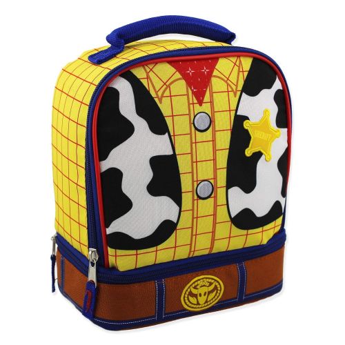 디즈니 Disney Toy Story Woody Kids Soft Dual Compartment Insulated School Lunch Box (One Size, Yellow/Multi)