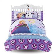 Disney Frozen Melt My Heart Deluxe 5 Piece Twin Bedding Set- Reversible Comforter, Sheet Set and Olaf Cuddle Pillow