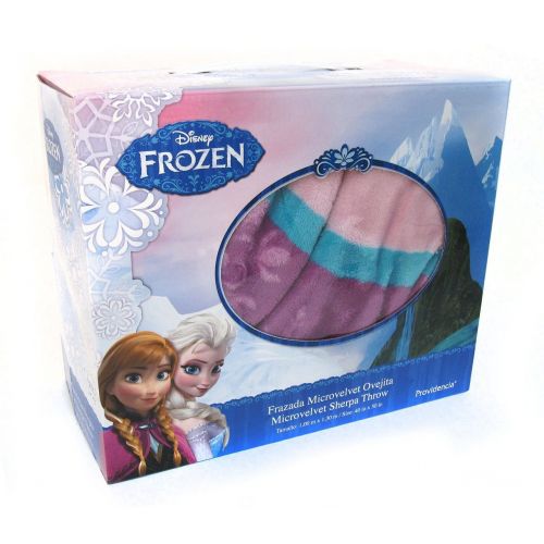 디즈니 Disneys Frozen Anna & Elsa Microvelvet Sherpa Throw 40x50