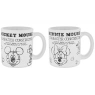 Disney Mickey & Minnie Mouse Character Construction Coffee/Tea Mug Set - Disney Parks Exclusive & Limited Availability