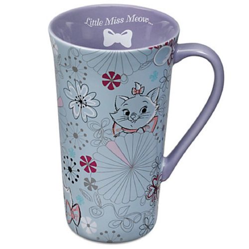 디즈니 Disney Store Marie Latte Tall Mug Coffee Cup Purple The Aristocats