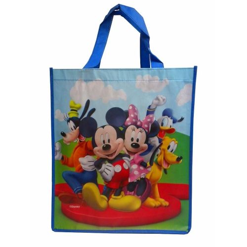 디즈니 Disney Mickey Mouse and Friends Large Reusable Tote Bag (Mickey and Friends)