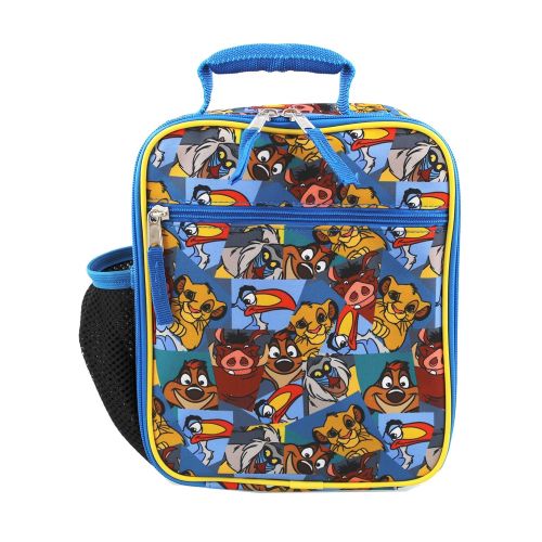 디즈니 Disney The Lion King Boys Girls Soft Insulated School Lunch Box (Blue, One Size)