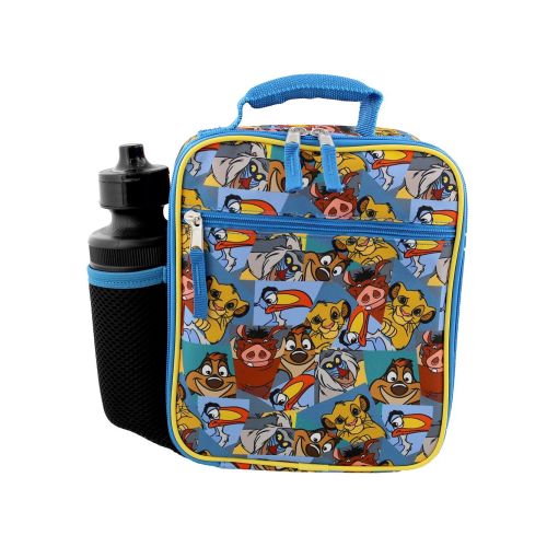 디즈니 Disney The Lion King Boys Girls Soft Insulated School Lunch Box (Blue, One Size)