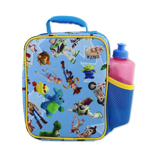 디즈니 Disney Toy Story 4 Boys Girls Soft Insulated School Lunch Box (One Size, Blue)