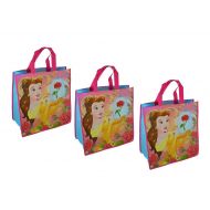 Disneys Beauty and the Beast Princess Belle Large 15.5-inch Reusable Shopping Tote or Gift Bag, 3-Pack