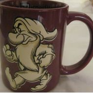 Disney Grumpy Brown & Ivory Raised Mug Im Not Grumpy Im Just Surrounded By People Who Are Happy
