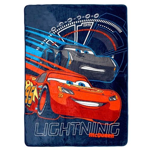 디즈니 Disney Cars Micro Plush Soft Throw Kids Blanket for Boys - 60 x 80 Inch [Lightning McQueen]