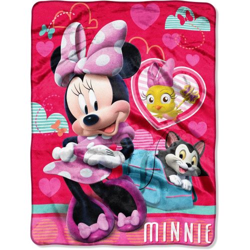 디즈니 Disneys Minnie Mouse, Adventure Ready Silk Touch Throw Blanket, 46 x 60, Multi Color