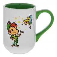 Disney Parks Peter Pan Tinker Bell Tinkerbell Castle Mug Green Handle and Inside New