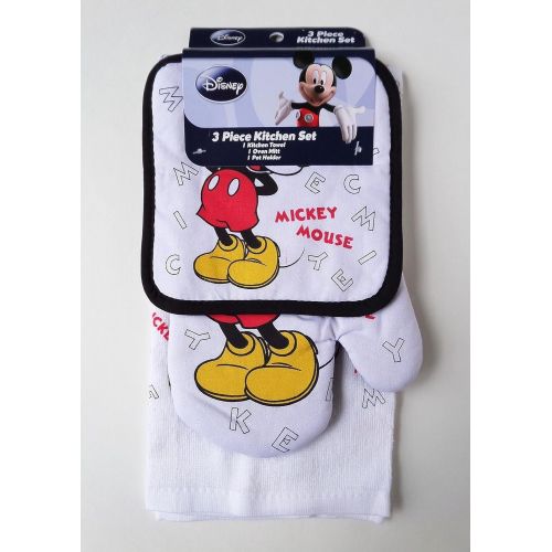 디즈니 Disney Mickey Mouse, 3 Piece Set, Towel, Oven Mit, & Pot Holder