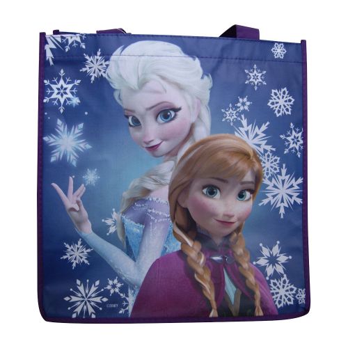 디즈니 Disney Frozen Tote Bags Reusable Anna Elsa Sven Olaf Princess Grocery , Pack of 4