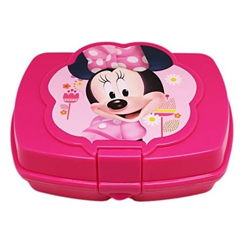 디즈니 Disney 14407 Minnie Mouse Kids Sandwich Box Girls Lunch Box, Pink