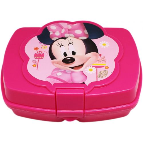 디즈니 Disney 14407 Minnie Mouse Kids Sandwich Box Girls Lunch Box, Pink