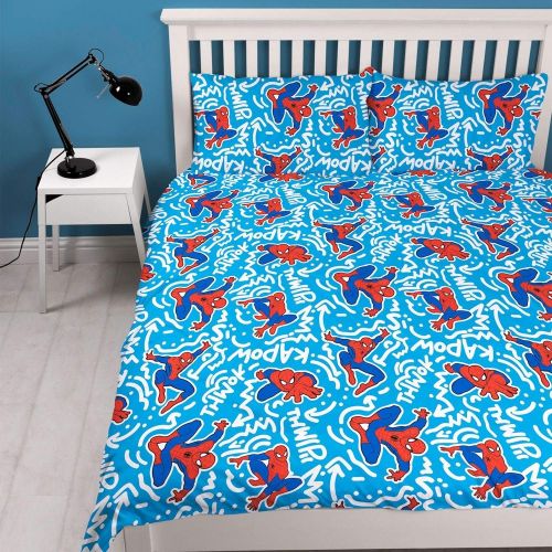 디즈니 Disney Ultimate Spiderman Popart Double Duvet Set - Repeat Print Design