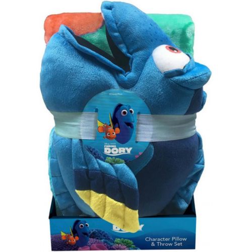 디즈니 Disney Pixar Kids Finding Dory Pillow and Throw Set Disney Fun in the Water