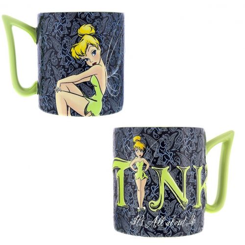 디즈니 Disney Parks Exclusive Tinkerbell Tink Its All About Me Ceramic Mug, Blue, 12 ounce