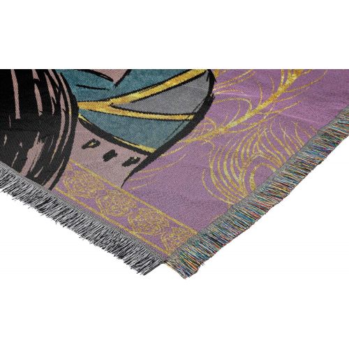 디즈니 Disneys Aladdin, Royal Jasmine Metallic Woven Tapestry Throw Blanket, 48 x 60, Multi Color