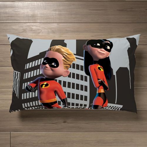 디즈니 Disney Pixar The Incredibles Racing Reversible 20 x 30 Pillowcase