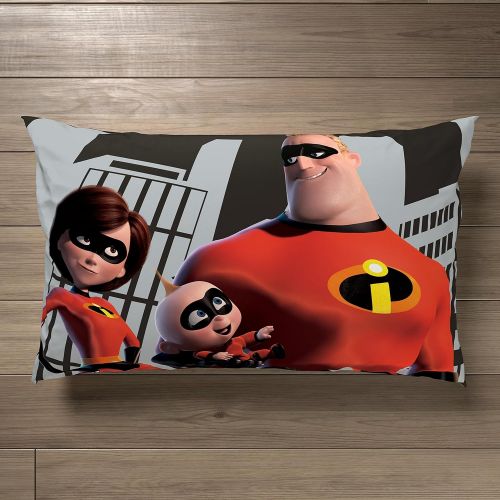 디즈니 Disney Pixar The Incredibles Racing Reversible 20 x 30 Pillowcase